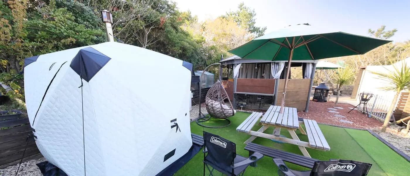 アウトドアサウナとジャグジーで”ととのい”体験