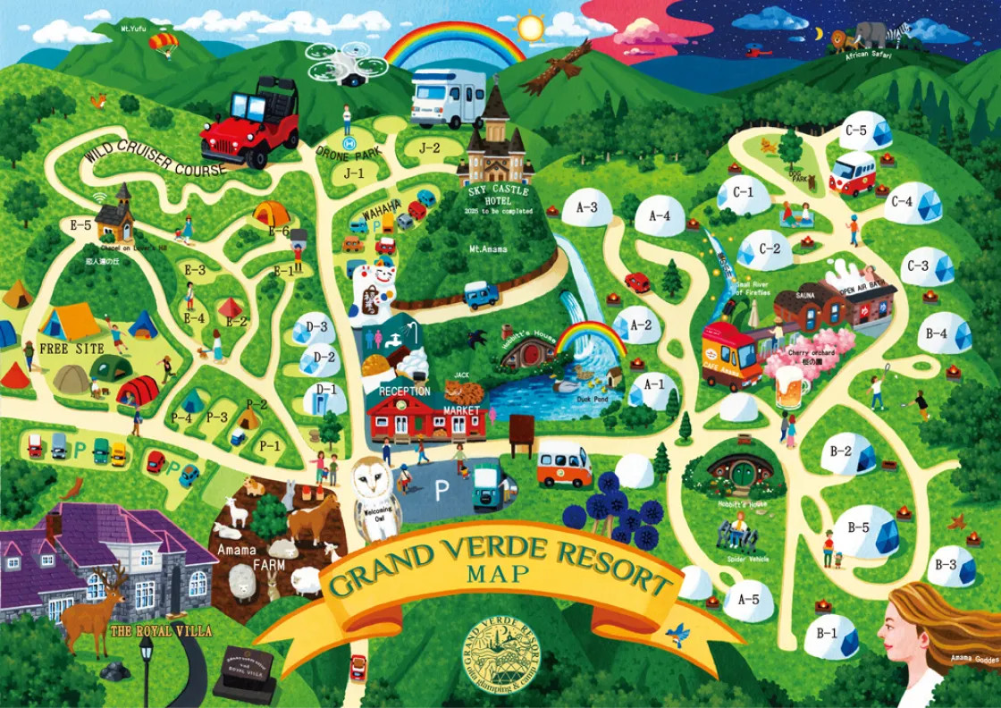 「GRAND VERDE RESORT -グランヴェルデリゾート-」のエリアマップ